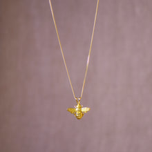 Load image into Gallery viewer, Honey bee necklace in silver / 24ct gold - Henryka

