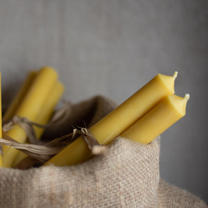 Natural beeswax dinner candles