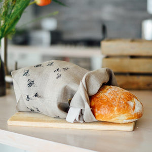 Linen Bread Bag - Helen Round
