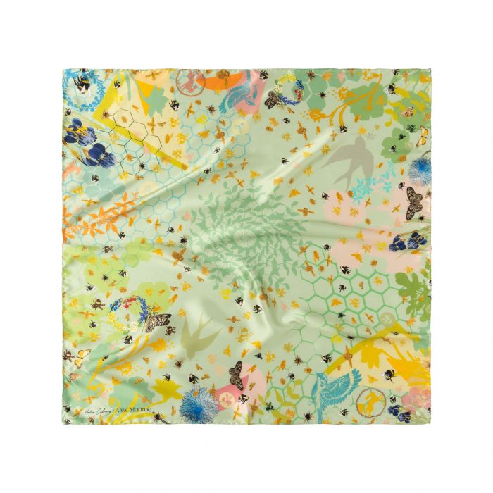 Bee in bloom silk scarf - Alex Monroe & Heti's Colours