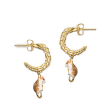 Load image into Gallery viewer, Harvest Mouse and Corn Earrings - Bill Skinner Studio
