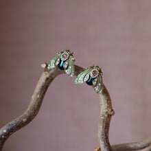 Load image into Gallery viewer, Bejewelled Moth Earrings - Bill Skinner Studio
