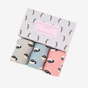 Bamboo Socks Box (3 pairs) - Miss Sparrow