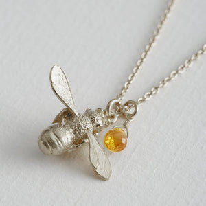 Honey bee and citrine necklace - Alex Monroe