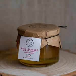 Rose infused acacia honey - Edinburgh Honey Company