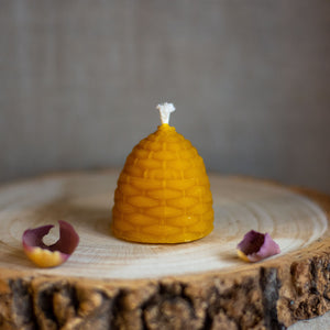 Miniature Skep Beeswax Candle