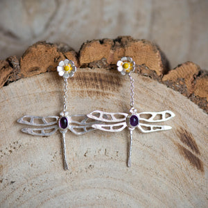 Dragonfly Drop Earrings - Jess Withington