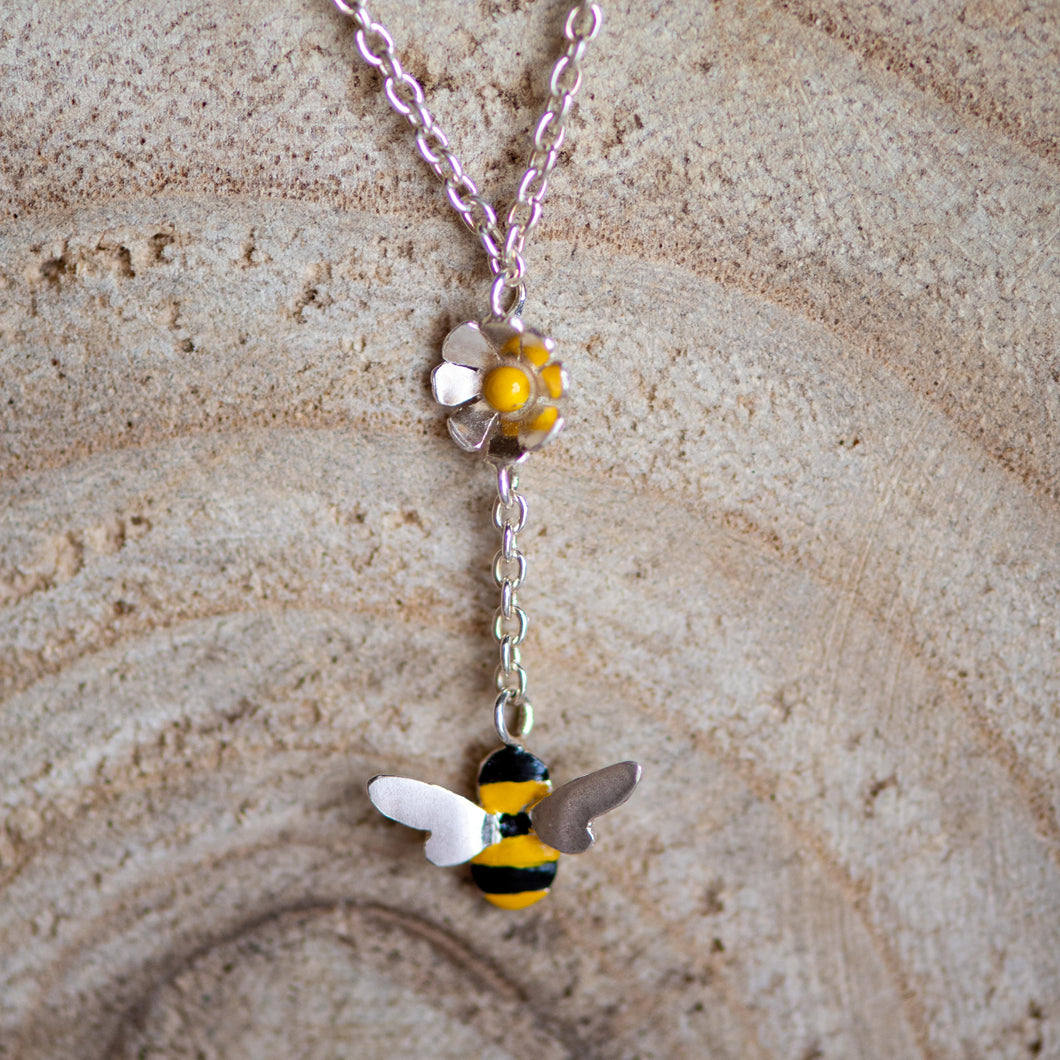 Single Bee Drop Necklace - Jess Withington