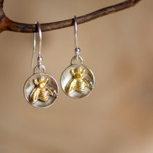 Load image into Gallery viewer, Silver Bee Earrings - Xuella Arnold
