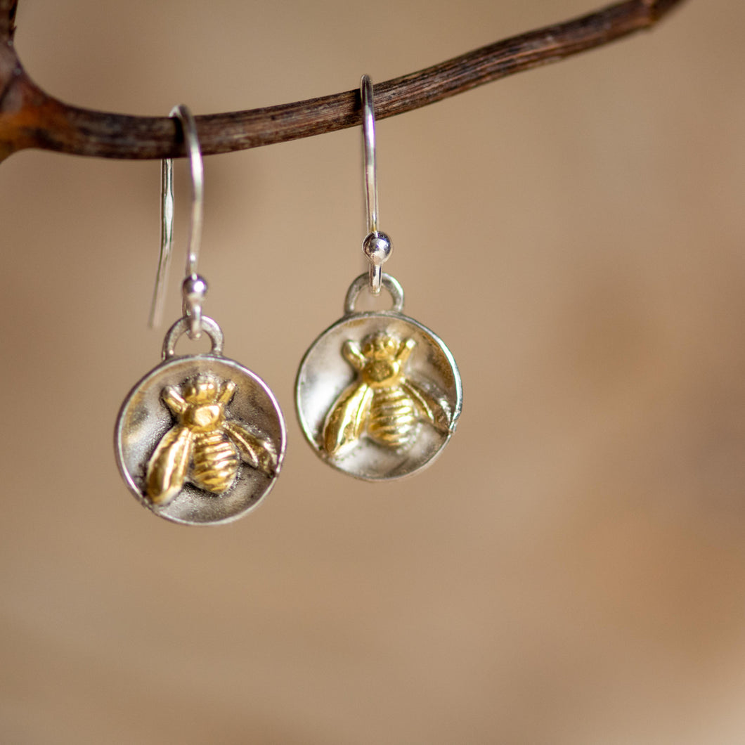 Silver Bee Earrings - Xuella Arnold