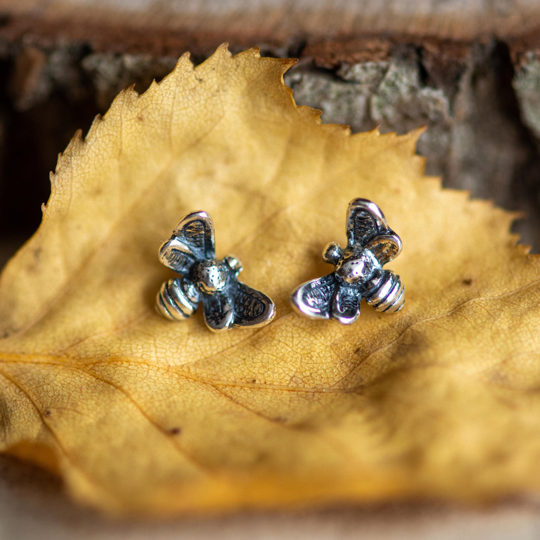 Miniature Bee Stud Earrings - Henryka