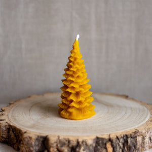 Beeswax Christmas tree candle