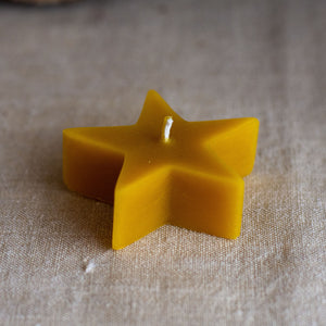 Beeswax star candle