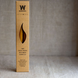 Pair of Fair Trade beeswax candles - Wainwright's