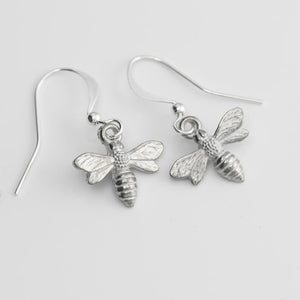 Pewter bee earrings - Lancaster & Gibbings