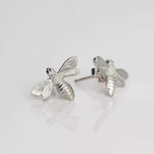 Load image into Gallery viewer, Pewter bee earrings - Lancaster &amp; Gibbings
