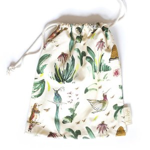 Garden Party Small Drawstring Bag - Anna Wright