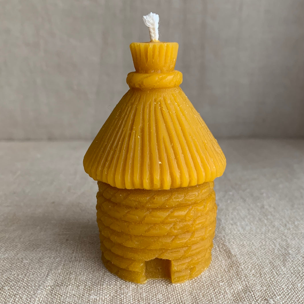 Thatched skep candle
