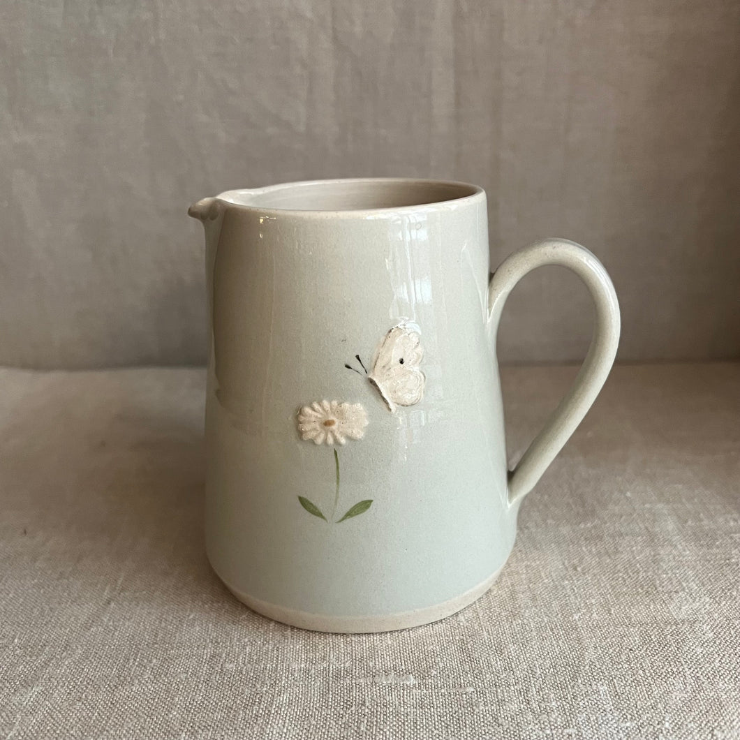 Hogben Pottery Jug - Butterfly and Daisy