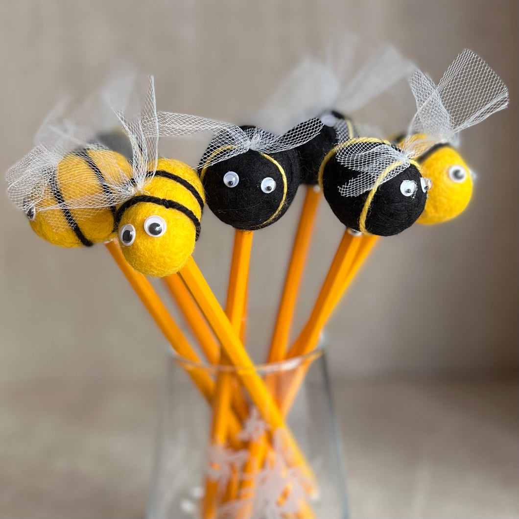Hand felted Bee Pencil