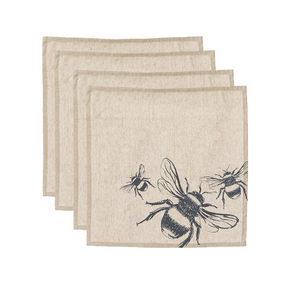 Bee linen napkins - set of 2